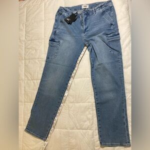 Paige Size 31 Drew Cargo Pocket SULI Jeans Straight Leg Soft Stretch GUC (NEW)